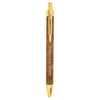 Leatherette Pen Dark Brown with Gold - The Red Door Engraving Company Inc.