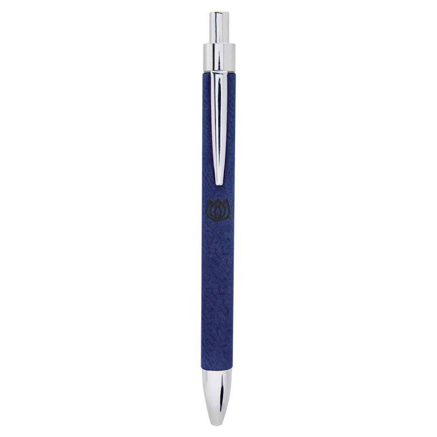
                  
                    Leatherette Pen Navy Blue with Black - The Red Door Engraving Company Inc.
                  
                