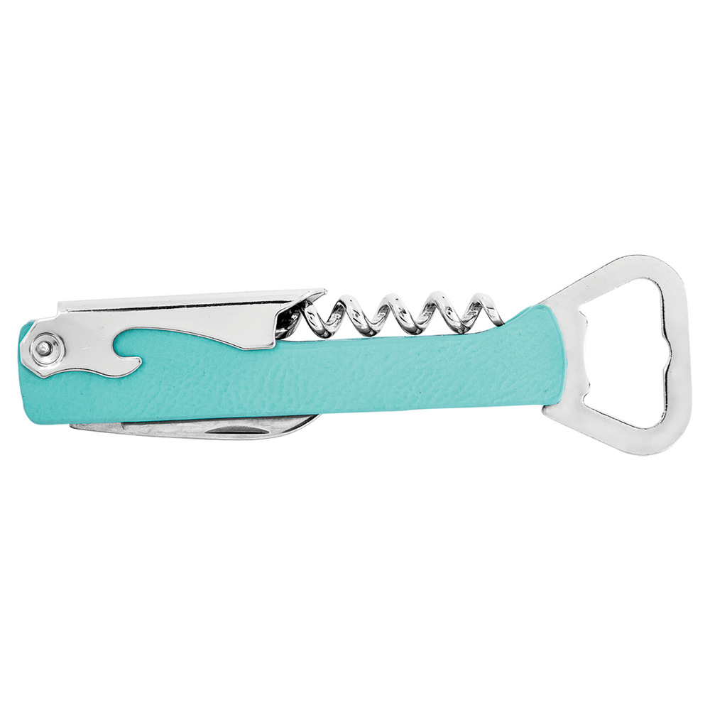 
                  
                    Leatherette Wine Bottle Opener Teal - The Red Door Engraving Company Inc.
                  
                