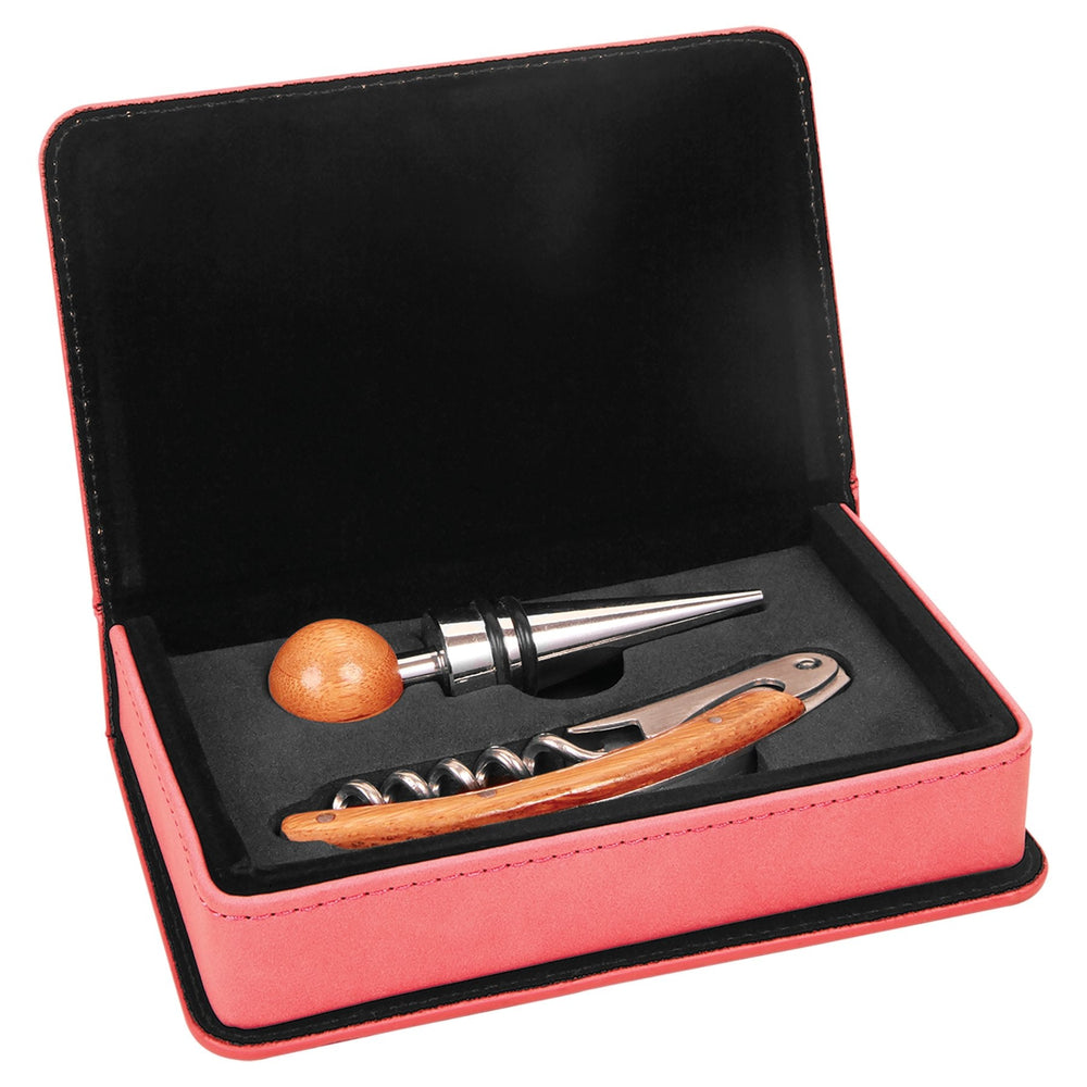 
                  
                    Leatherette Wine Opener Set - The Red Door Engraving Company Inc.
                  
                