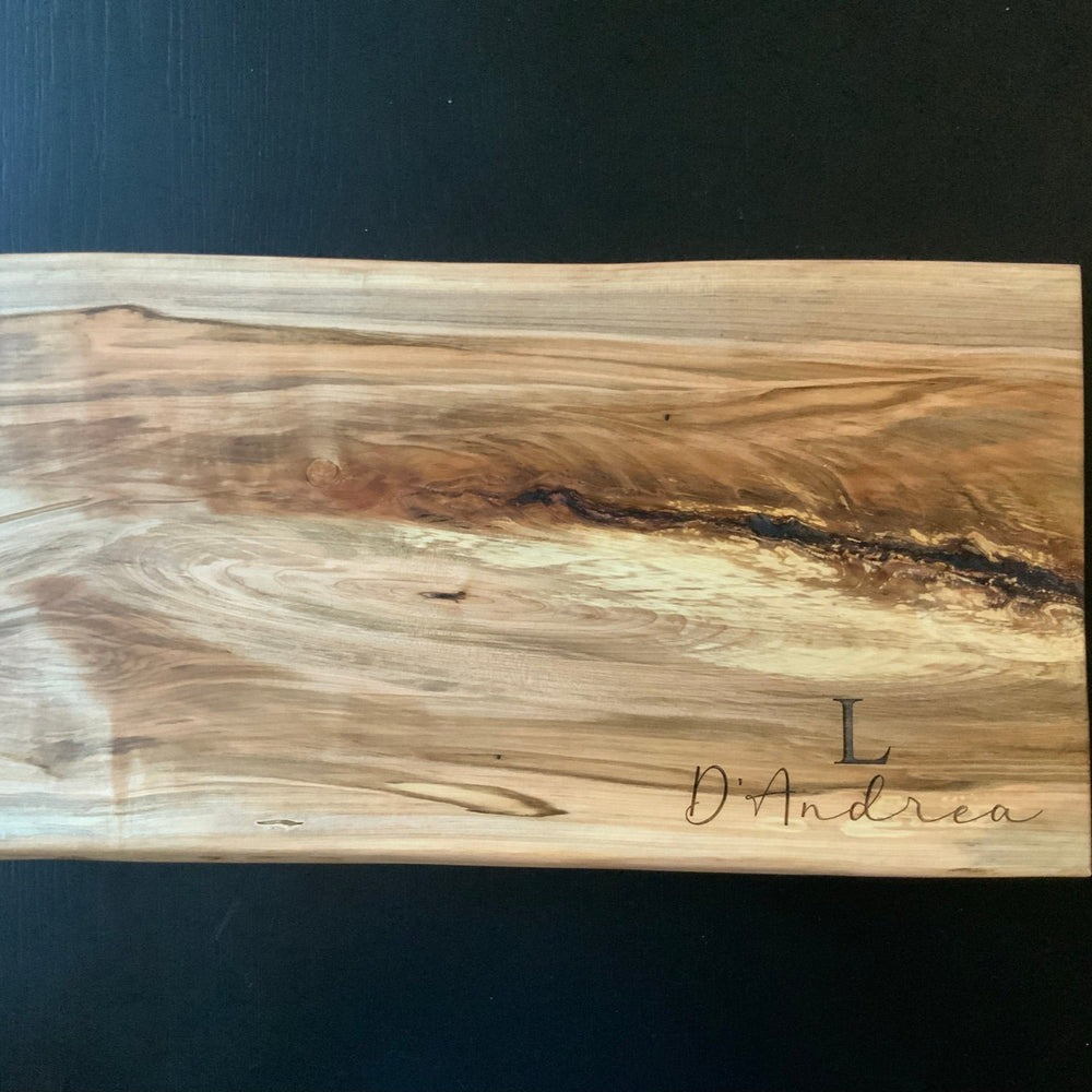 
                  
                    Maple Live-Edge Cutting Board - 22" - 24" - The Red Door Engraving Company Inc.
                  
                