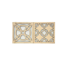  Maple Square Geo Wood Coasters - Set of 2 Set A - The Red Door Engraving Company Inc.