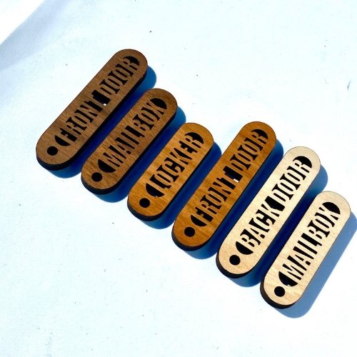 
                  
                    Maple Wood Cut-Out Keychains - The Red Door Engraving Company Inc.
                  
                