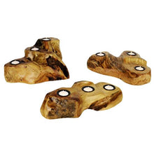  Triple Live Edge Root Wood Candle Holder - The Red Door Engraving Company Inc.