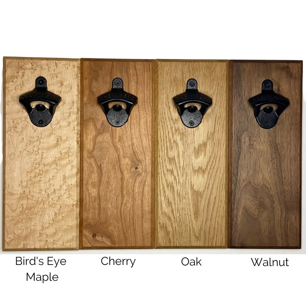 4 wood Wall Mount Beer Bottle Opener - The Red Door Engraving Company Inc.