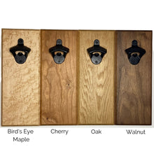  4 wood Wall Mount Beer Bottle Opener - The Red Door Engraving Company Inc.