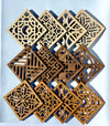Walnut Square Geo Wood Coasters | Set of 4