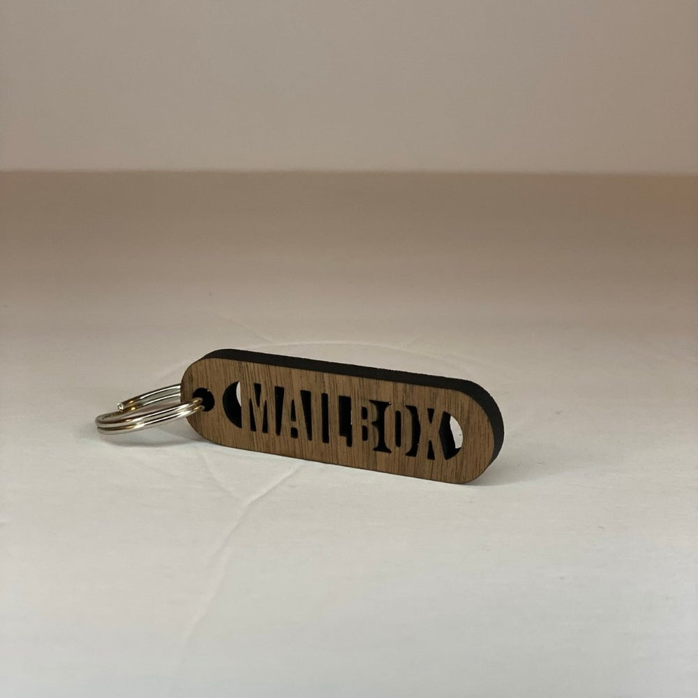 
                  
                    Walnut Wood Cut-Out Keychains Mailbox - The Red Door Engraving Company Inc.
                  
                